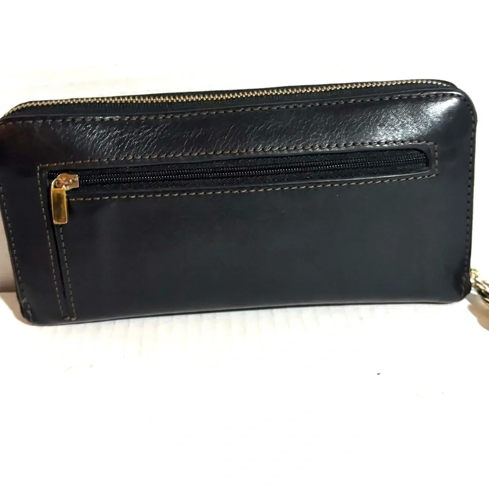 Fossil Black Leather Pouch